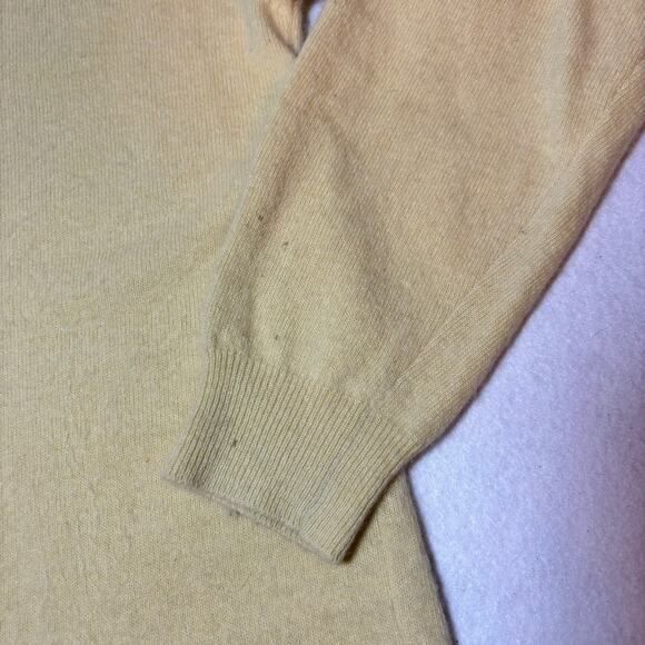 Linda Allard For Ellen Tracy Yellow Lambs Wool And Angora Hair Sweater Size S - Picture 2 of 10